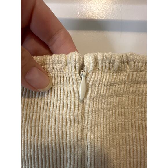 Reformation Malvina Cream Linen Puff Sleeve Mini Dress NWT Size 8 - Picture 7 of 10